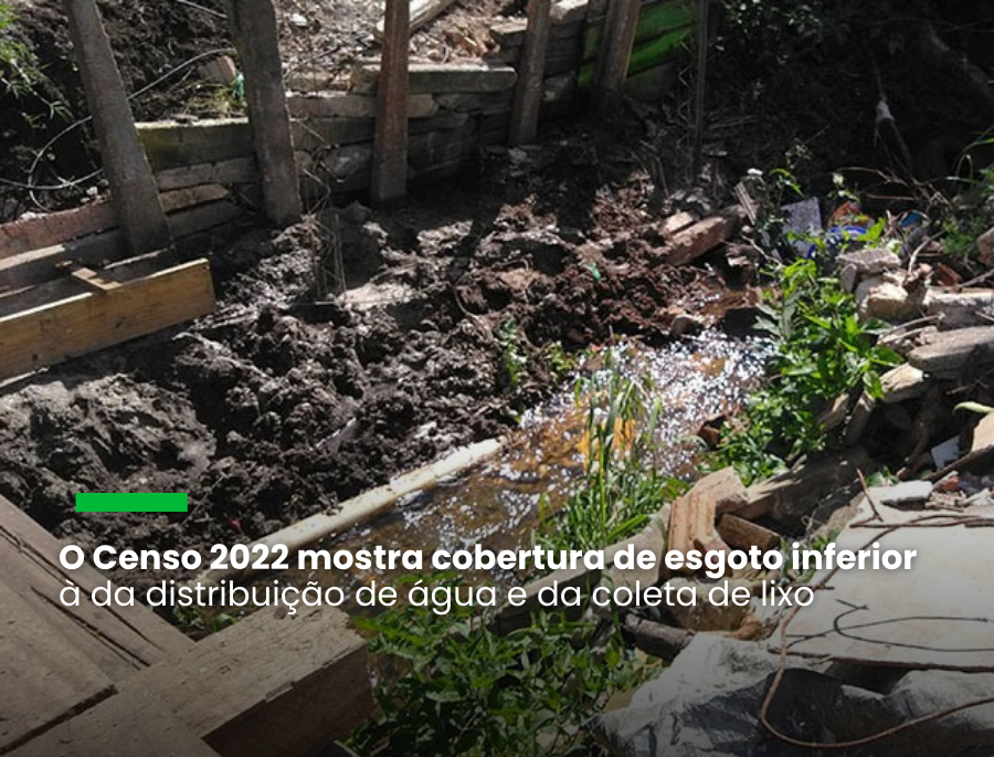 Apesar da expansão da rede de coleta de esgoto no país entre 2010 e 2022, 24,3% da população ainda utiliza métodos precários de esgotamento sanitário. Foto: Sophia Cabral/Prefeitura Municipal de Colombo. Divulgação IBGE