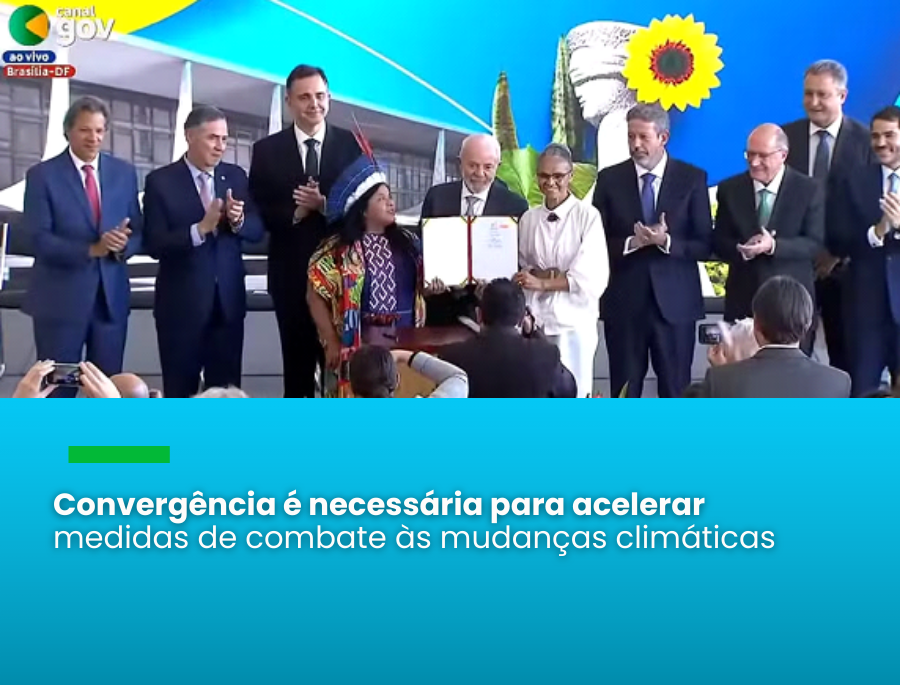 Participaram do evento o ministro do Supremo Supremo Tribunal Federal, Luís Roberto Barroso, e os presidentes do Senado, Rodrigo Pacheco, e da Câmara, Arthur Lira